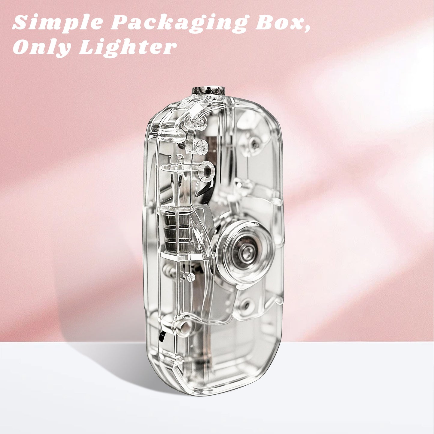 Transparent Decompression Windproof Lighter with DIY Stickers&Gift box