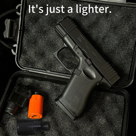 FoxLume Glock 17 - Shaped Windproof Metal Lighter | Dual Flame | Refillable Butane Lighter（Without Fuel）