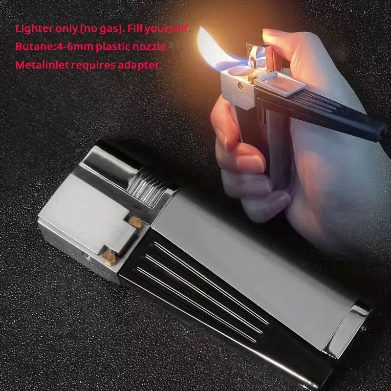 [Foxlume]Windproof 2 in 1  Lighter Refillable Folding with Adjustable Flame .  (Not inflated)