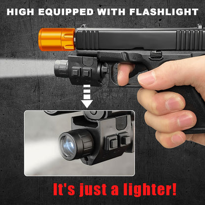 [FoxLume] Glock-Shaped Windproof Metal Lighter [Without Fuel]