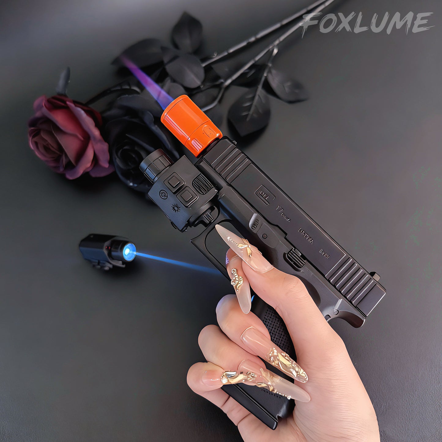 [FoxLume] Glock-Shaped Windproof Metal Lighter [Without Fuel]