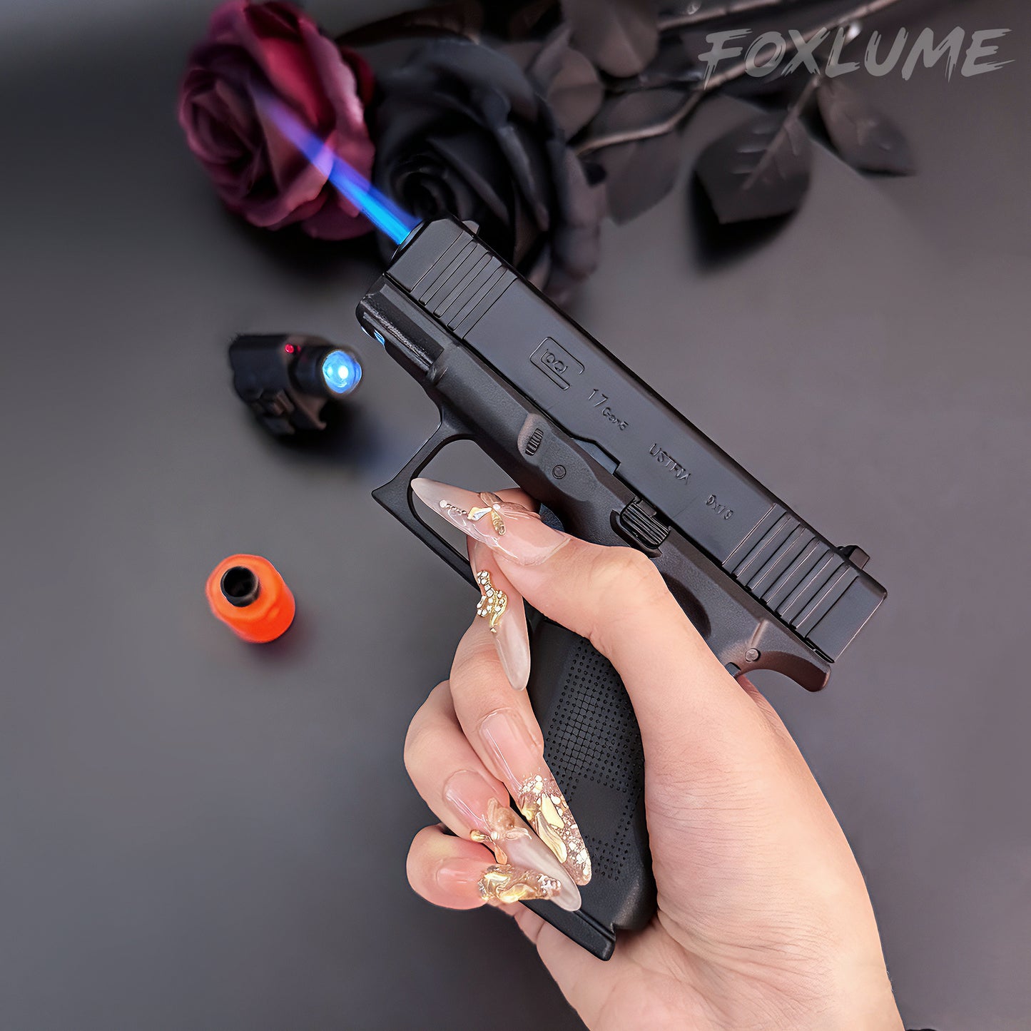 [FoxLume] Glock-Shaped Windproof Metal Lighter [Without Fuel]
