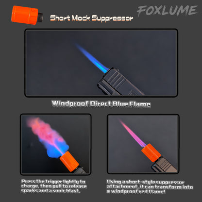 [FoxLume] Glock-Shaped Windproof Metal Lighter [Without Fuel]