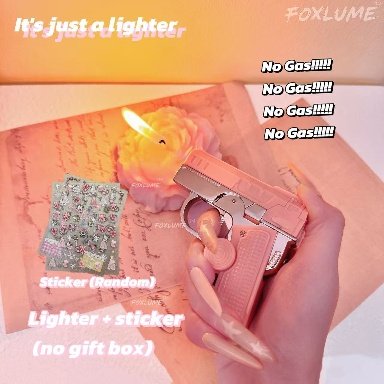Elegant Fidget Lighter:-Foldable Windproof Flame with Gyroscope for Stress Relief