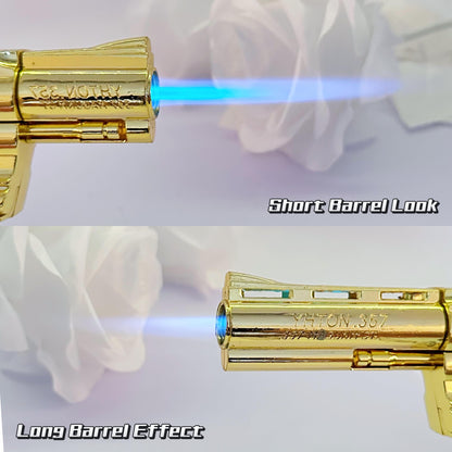 Foxlume Revolver Windproof Metal Lighter | Adjustable & Refilable | Fuel Not Included