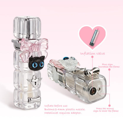 Foxlume Cute Cat Windproof Lighter-With Pink Gift Box[Without Gas]