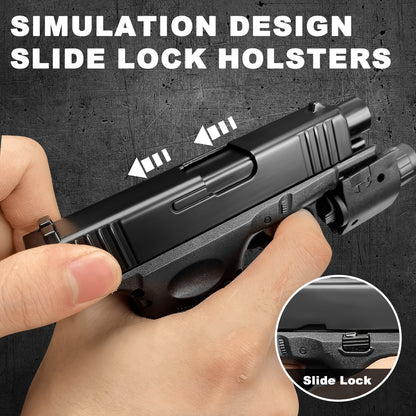 FoxLume Glock 17 - Shaped Windproof Metal Lighter | Dual Flame | Refillable Butane Lighter（Without Fuel）