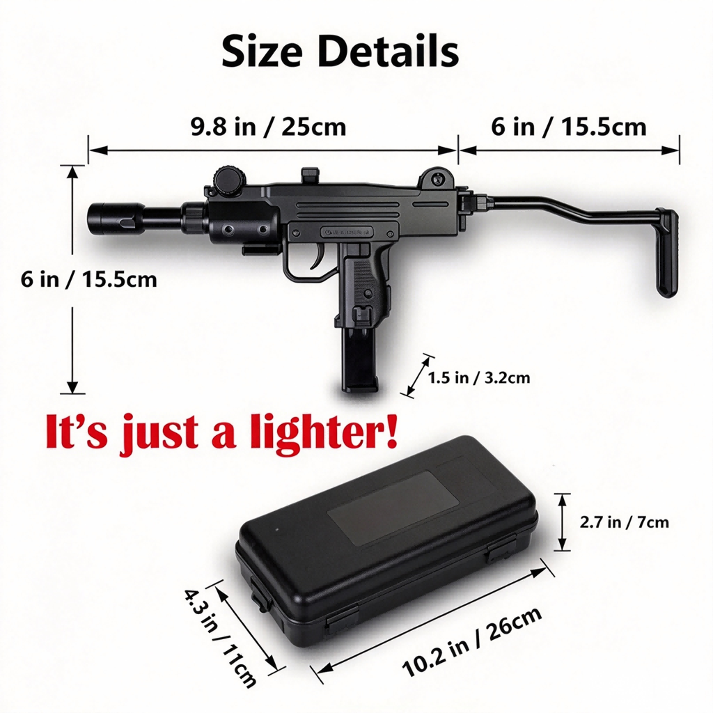 [FoxLume] Uzi Windproof Butane Lighter