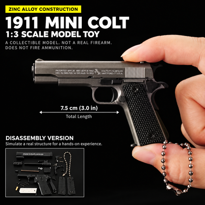 1:3 Mini 1911-Style Metal Collectible Model – Non-Firing, Take-Apart Design