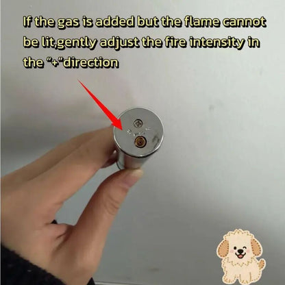 [Lighter only (Without Butane)]Refillable Metal Butane Pipe&Torch 2 IN 1 Lighter