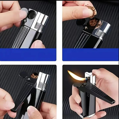 [Foxlume]Windproof 2 in 1  Lighter Refillable Folding with Adjustable Flame .  (Not inflated)