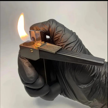 [Foxlume]Windproof 2 in 1  Lighter Refillable Folding with Adjustable Flame .  (Not inflated)