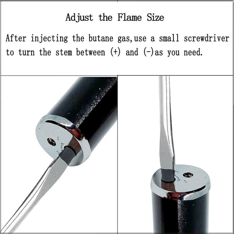 [Lighter only (Without Butane)]Refillable Metal Butane Pipe&Torch 2 IN 1 Lighter