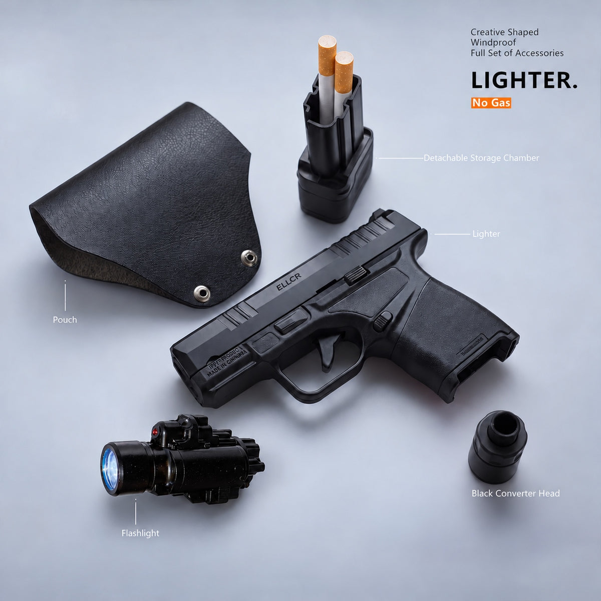 Cool Windproof Metal Lighter | Butane Not Included | Refillable Adjustable | Two Color Flames | Cool Lighter | Cool Gift for Men,BoyFriend, Father|Father's Day