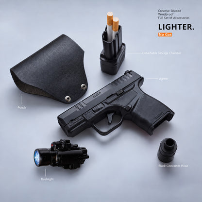 Cool Windproof Metal Lighter | Butane Not Included | Refillable Adjustable | Two Color Flames | Cool Lighter | Cool Gift for Men,BoyFriend, Father|Father's Day