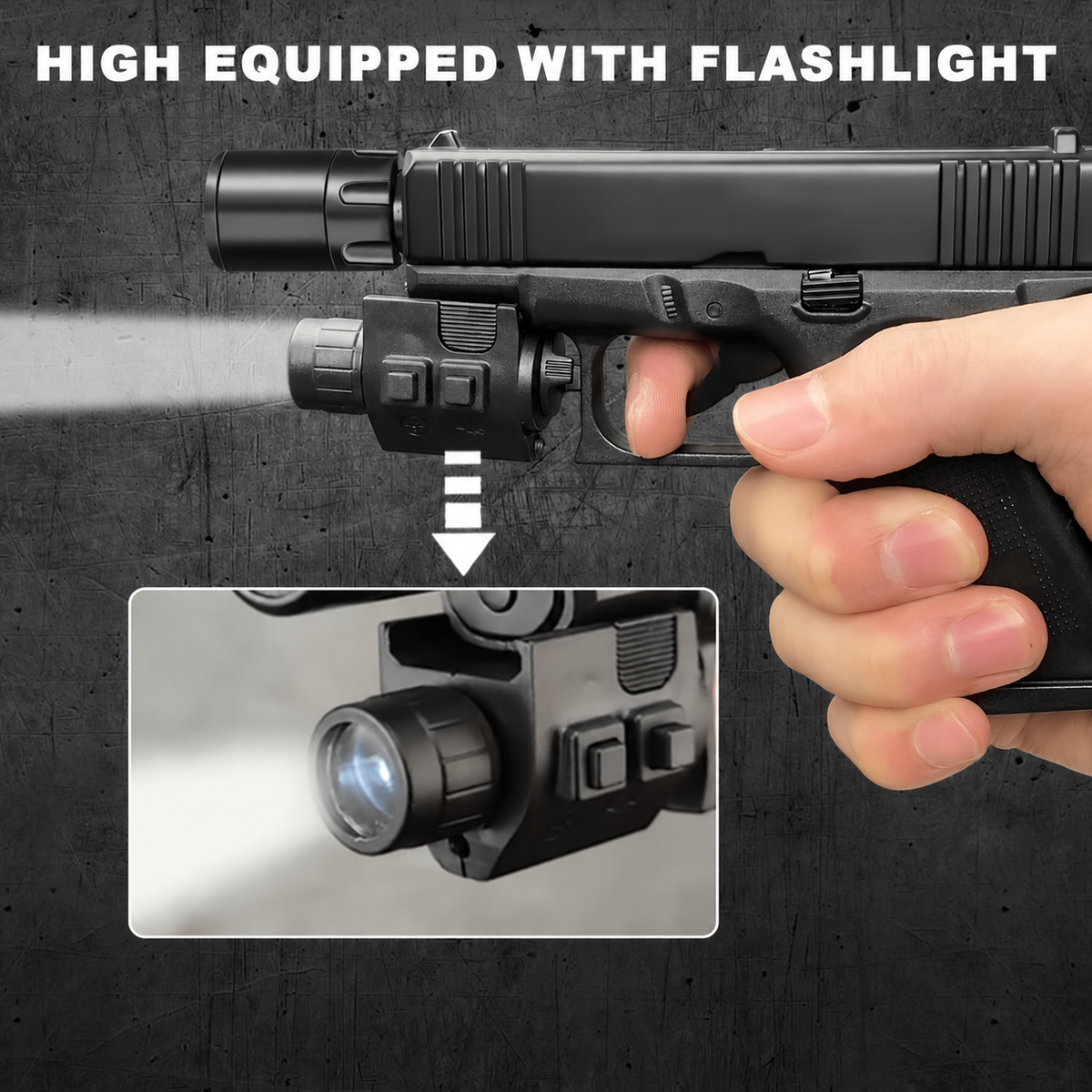 FoxLume Glock 17 - Shaped Windproof Metal Lighter | Dual Flame | Refillable Butane Lighter（Without Fuel）