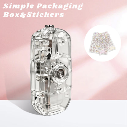 Transparent Decompression Windproof Lighter with DIY Stickers&Gift box