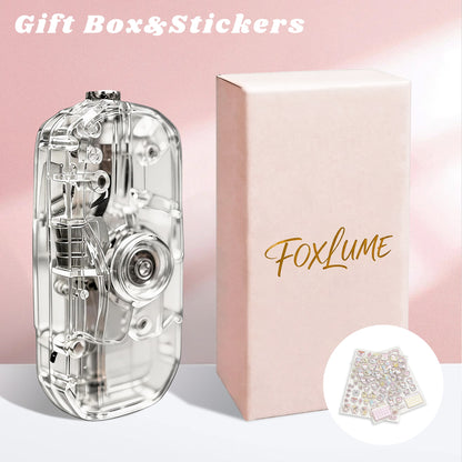 Transparent Decompression Windproof Lighter with DIY Stickers&Gift box